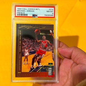 1994 coll. choice intl. michael Jordan French # 214
